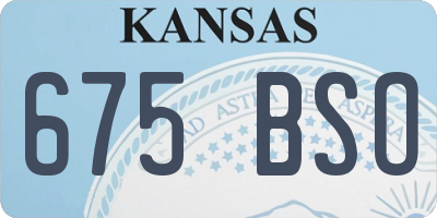 KS license plate 675BSO