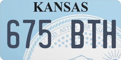 KS license plate 675BTH