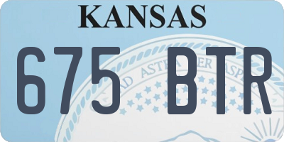 KS license plate 675BTR