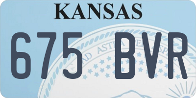 KS license plate 675BVR