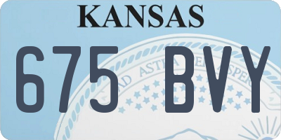 KS license plate 675BVY