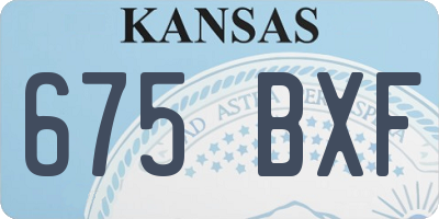 KS license plate 675BXF