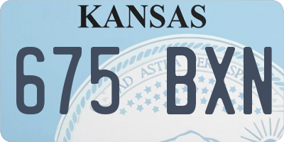KS license plate 675BXN