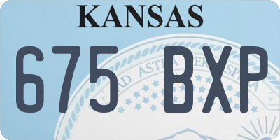 KS license plate 675BXP