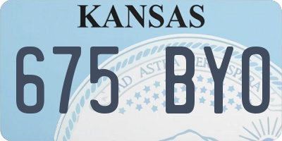 KS license plate 675BYO