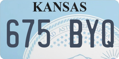 KS license plate 675BYQ