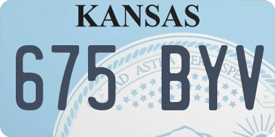 KS license plate 675BYV
