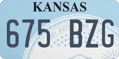 KS license plate 675BZG