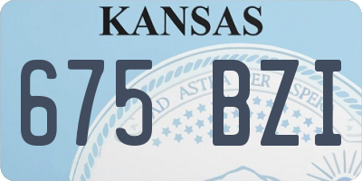 KS license plate 675BZI