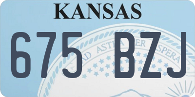 KS license plate 675BZJ
