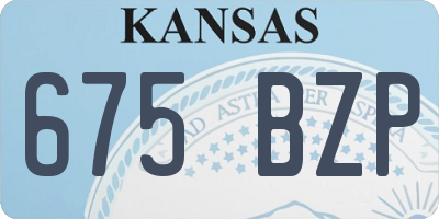 KS license plate 675BZP