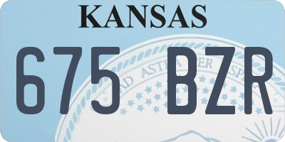 KS license plate 675BZR