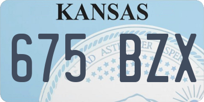 KS license plate 675BZX