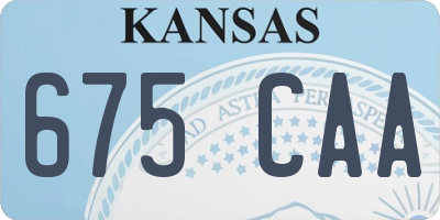 KS license plate 675CAA