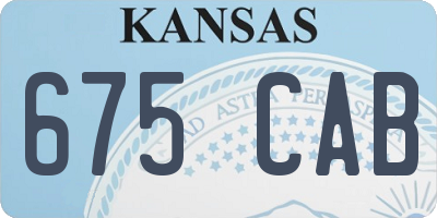 KS license plate 675CAB
