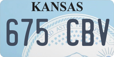 KS license plate 675CBV