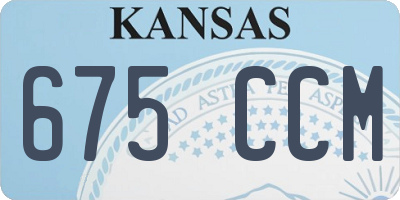 KS license plate 675CCM