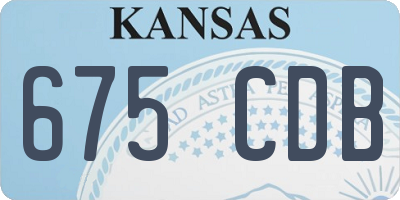 KS license plate 675CDB