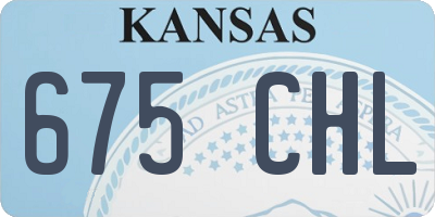 KS license plate 675CHL