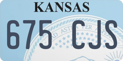 KS license plate 675CJS