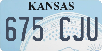 KS license plate 675CJU