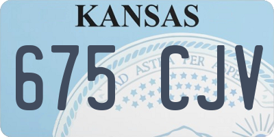 KS license plate 675CJV
