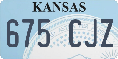 KS license plate 675CJZ