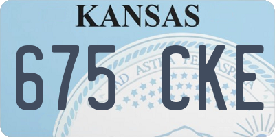 KS license plate 675CKE