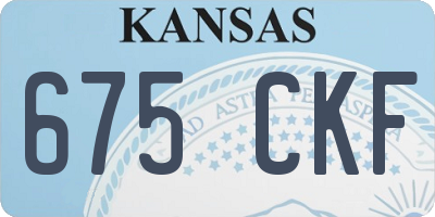 KS license plate 675CKF