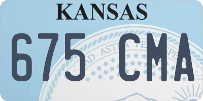 KS license plate 675CMA