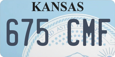 KS license plate 675CMF