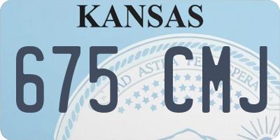 KS license plate 675CMJ