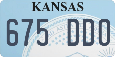 KS license plate 675DDO