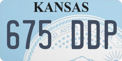 KS license plate 675DDP