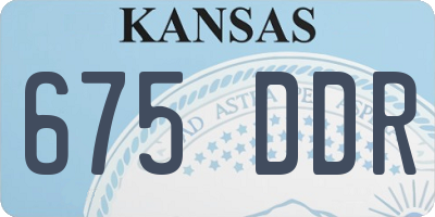 KS license plate 675DDR
