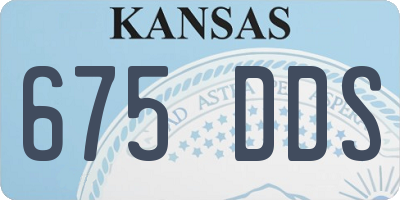 KS license plate 675DDS