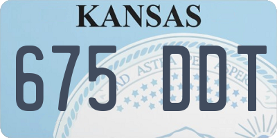 KS license plate 675DDT