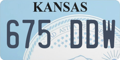 KS license plate 675DDW
