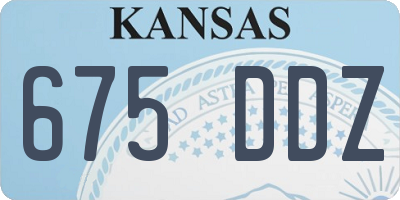 KS license plate 675DDZ