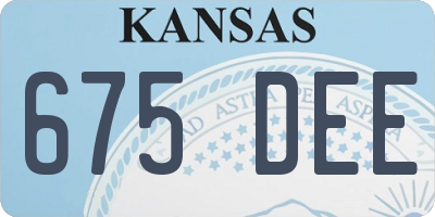 KS license plate 675DEE