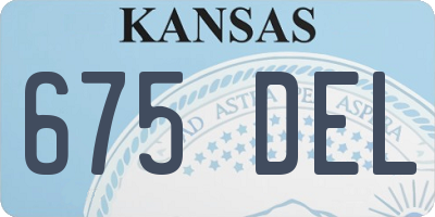 KS license plate 675DEL