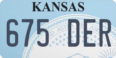 KS license plate 675DER