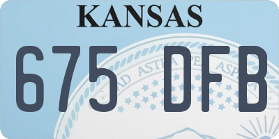 KS license plate 675DFB