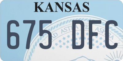 KS license plate 675DFC