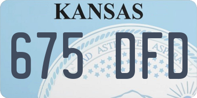 KS license plate 675DFD