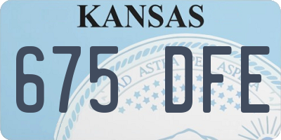 KS license plate 675DFE