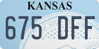 KS license plate 675DFF