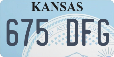 KS license plate 675DFG