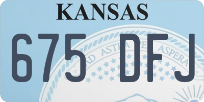 KS license plate 675DFJ
