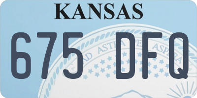 KS license plate 675DFQ